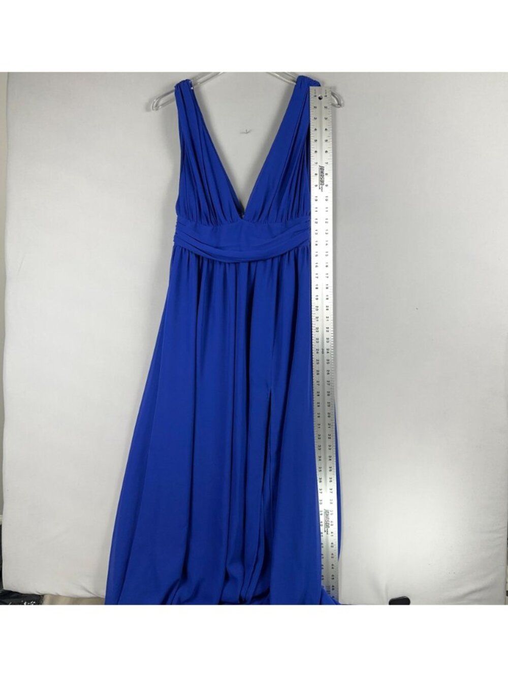 Lulus Maxi Dress Size Medium Heavenly Hues Royal Blue V Neck Fully lined - Picture 13 of 16